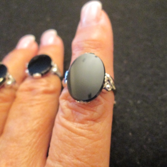 sterling and onyx ring Jewelry 925 Sterling Silver Genuine Black Onyx Ringblack Onyx Ring925